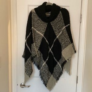 Cowl Neck Poncho Sweater
